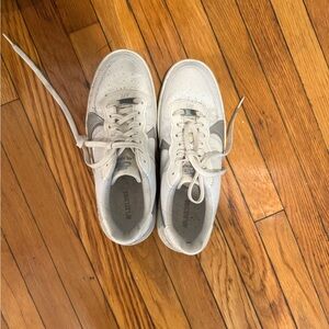 Nike White and Gray Women's Sneakers